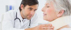A doctor diagnosing a patient
