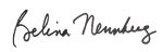 A signature in black ink for Belina Nernberg.