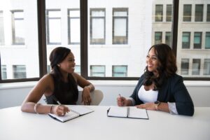 A meeting between a home care provider and the client’s adult daughter